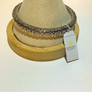 Kendra Scott Maggie Silver Filigree Bangle Bracelet New